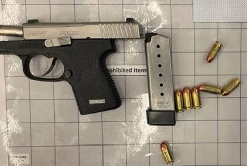 Gun stopped by TSA agents at Pittsburgh International on April 15, 2024