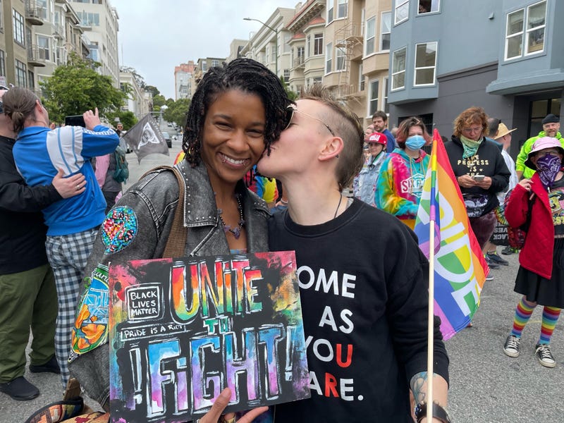 The canceled Pride parade made way for the People's March on Polk St.