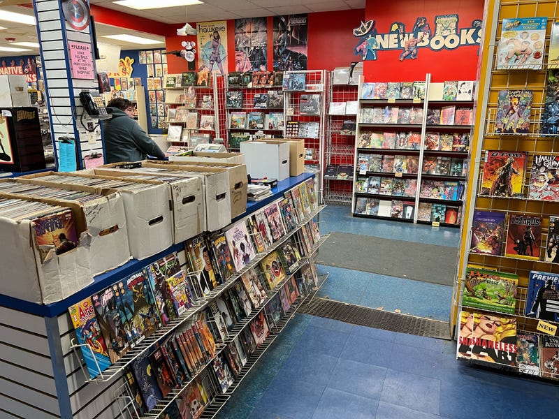 Inside Fat Jack’s Comicrypt in Rittenhouse.