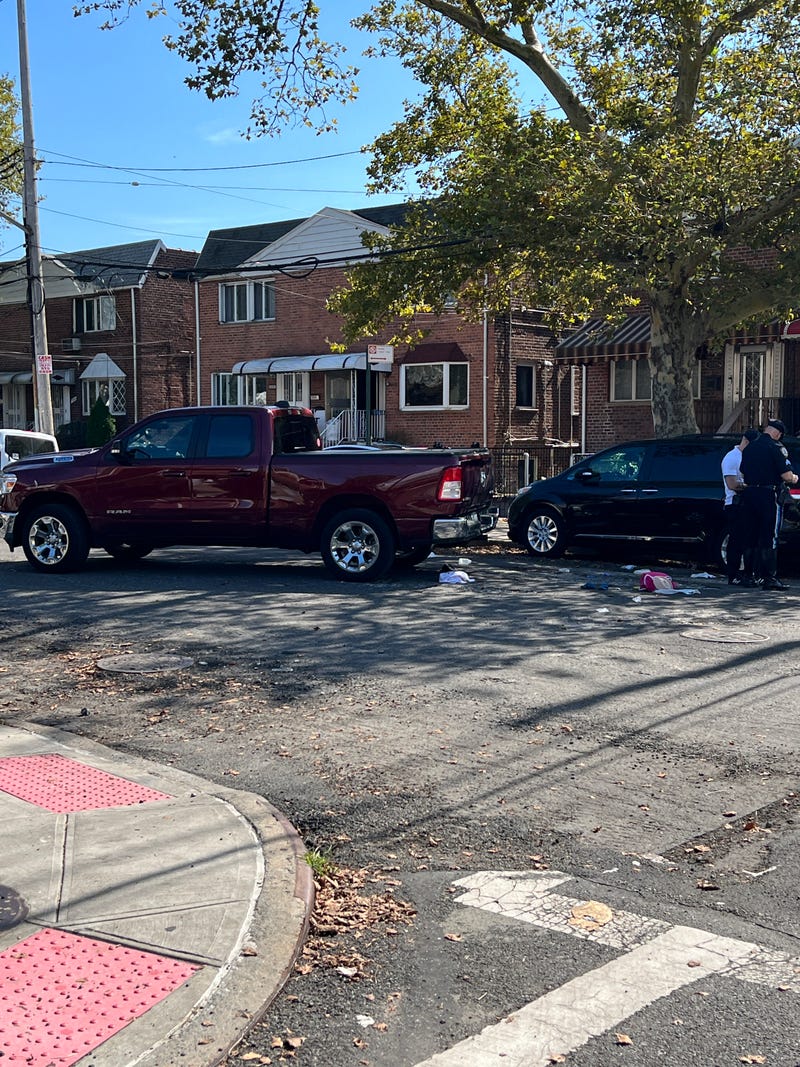 The scene where a woman pushing a stroller was killed in Brooklyn on Sept. 12, 2023.