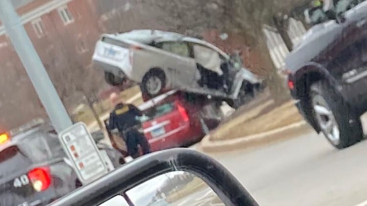 One person hospitalized in multi-car pileup in Hinsdale