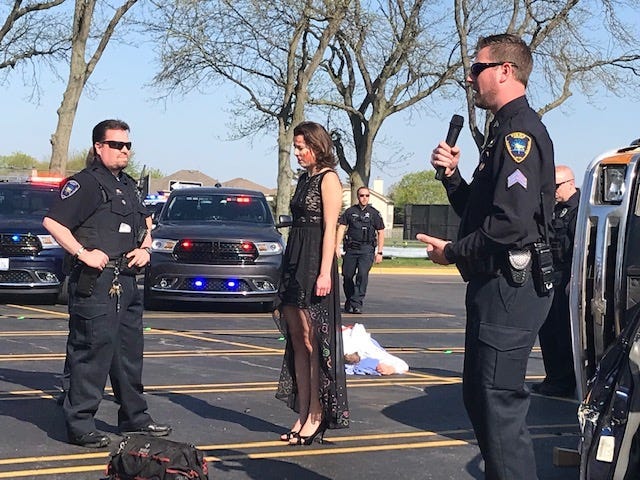 “Fatal Prom” crash scenario at Glenbard North High School.