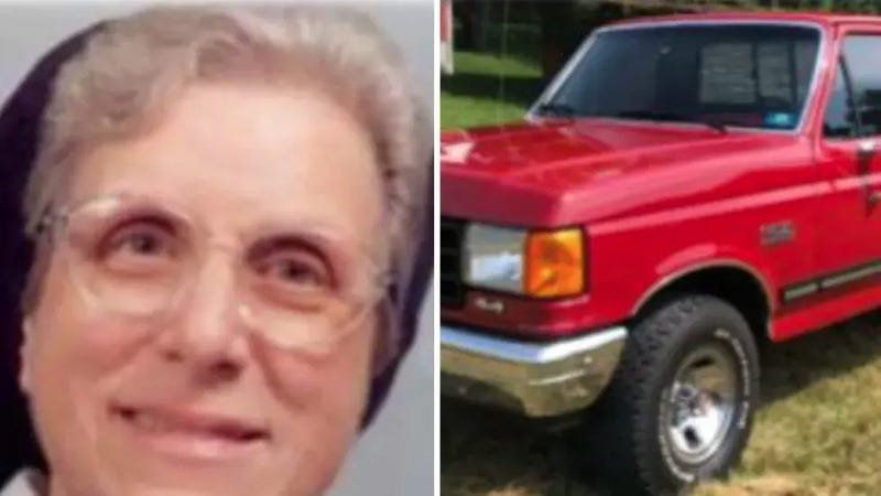 Sister Paul Mercedes Perreca, and the pickup truck reported by witnesses as hitting her