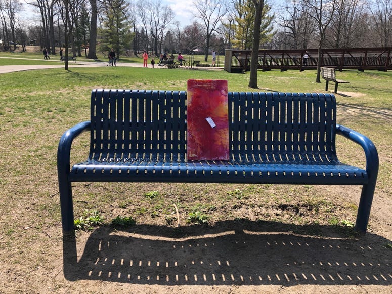 Local artist leaves art in Dodge Park