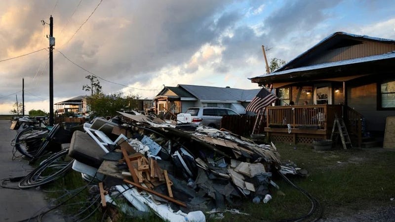 Storm devastation.