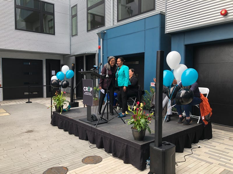 Former state controller Betty Yee and CROP Executive Director Terah Lawyer-Harper.