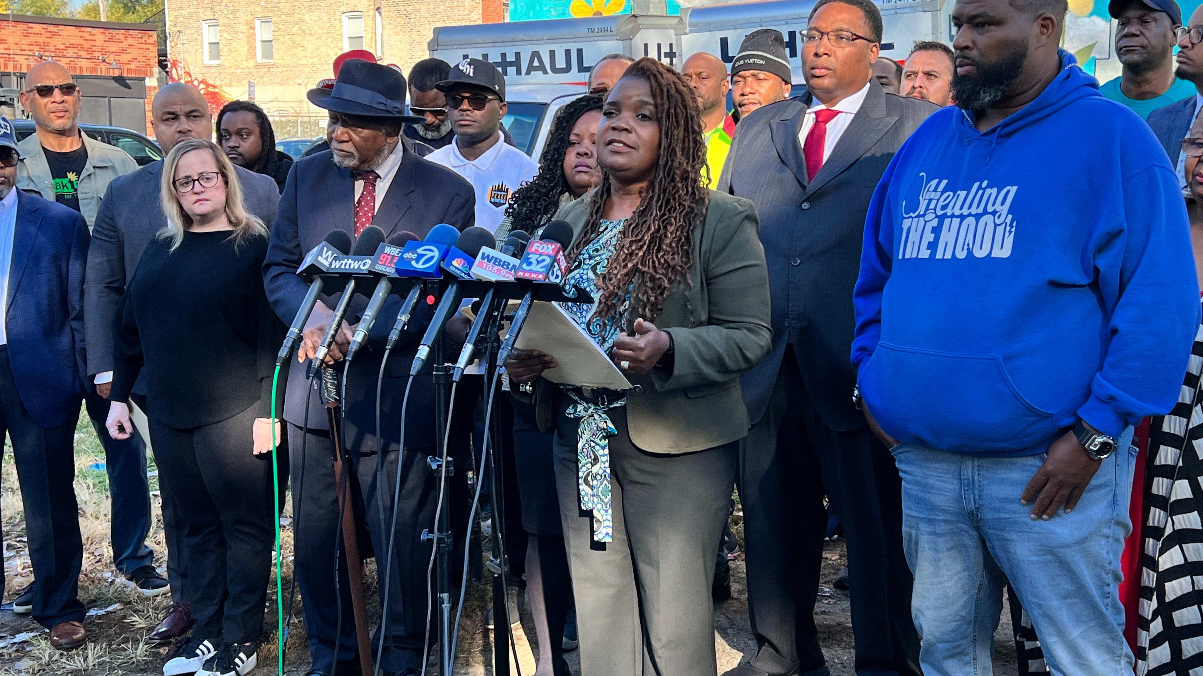 ‘Our kids…don’t have hope’: Local leaders gather at site of West Side mass shooting