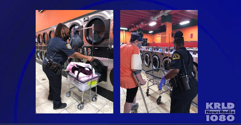 Dallas Police run community laundry day for families impacted by Hurricane Ida