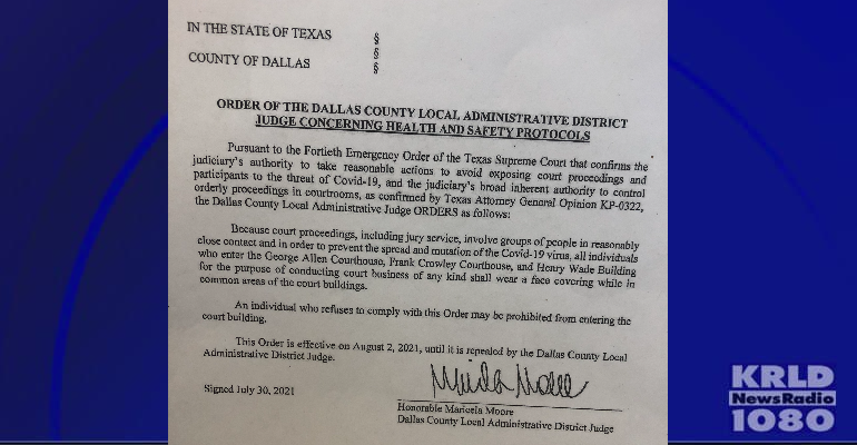 Dallas Co administrative judge wants to enforce masks, against Abbott's latest order