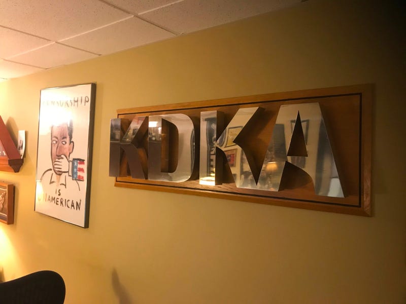 KDKA Radio sign in Graci's office