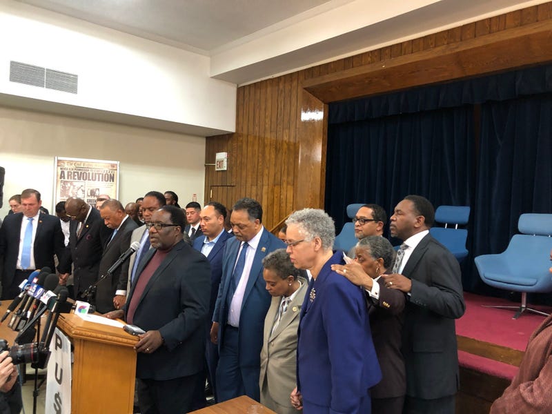 Mayor-elect Lori Lightfoot and her opponent, Cook County Board President Toni Preckwinkle appeared together today at Rainbow-Push.