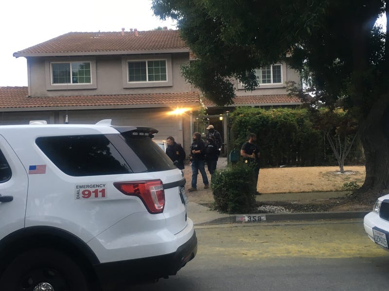 Law enforcement on July 29, 2019 searches the home of Santino Legan, the alleged shooter who killed three people at the Gilroy Garlic Festival.