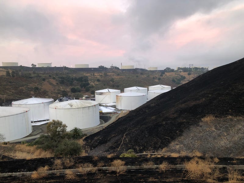Two fuel tanks were destroyed in an explosion and fire at the NuStar Energy facility in Crockett on Oct. 15, 2019.