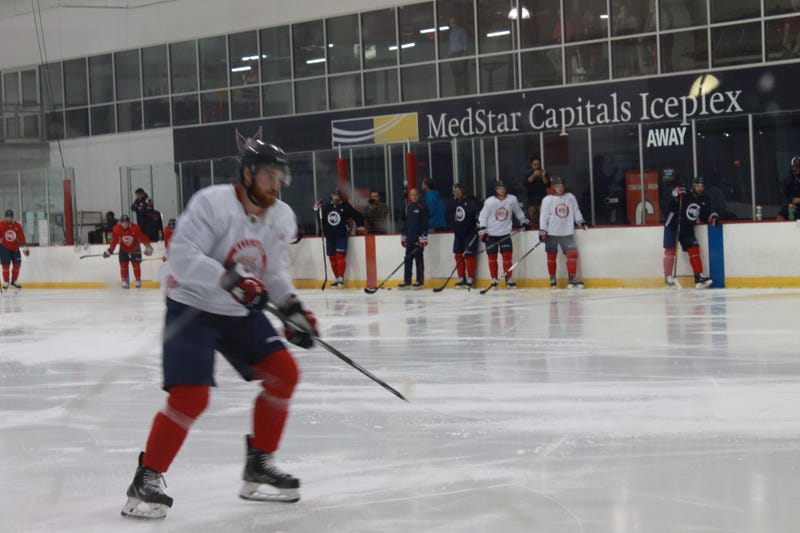 The Capitals kick off their first practice as Champions. 