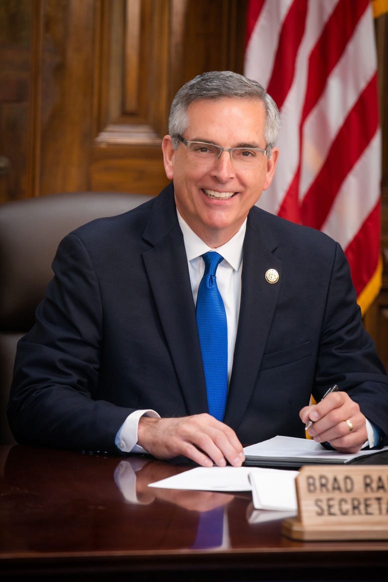Georgia Secretary of State Brad Raffensperger called problems in certain precincts in Fulton and DeKalb counties “unacceptable.”