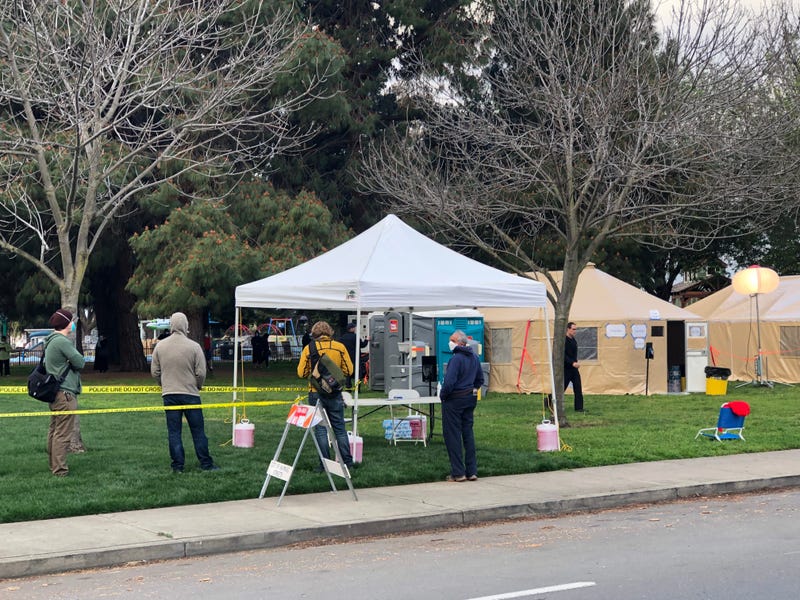 Coronavirus testing underway at Hayward Fire Station by Tennyson Park
