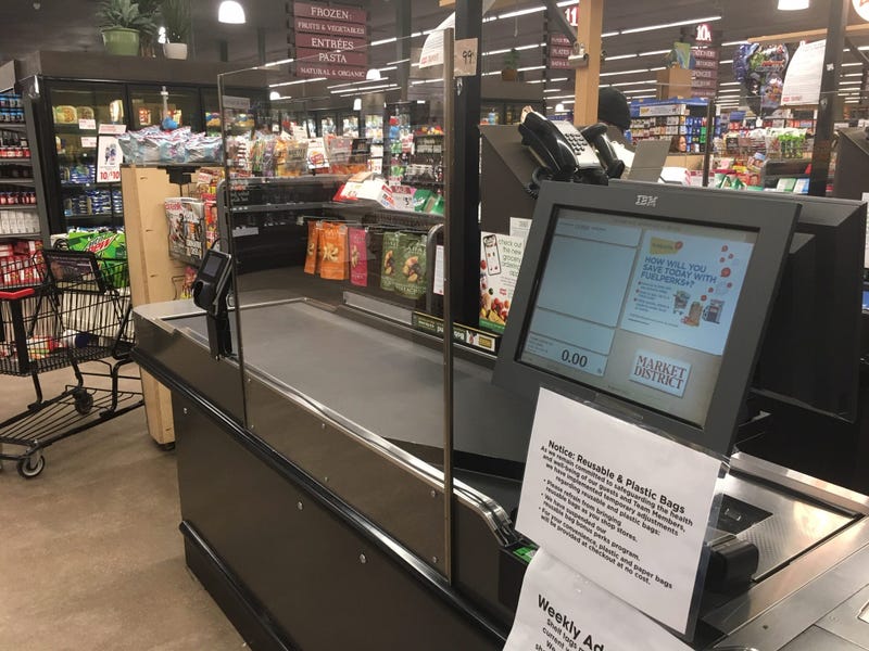 Plexiglass installed at Giant Eagle during coronavirus outbreak