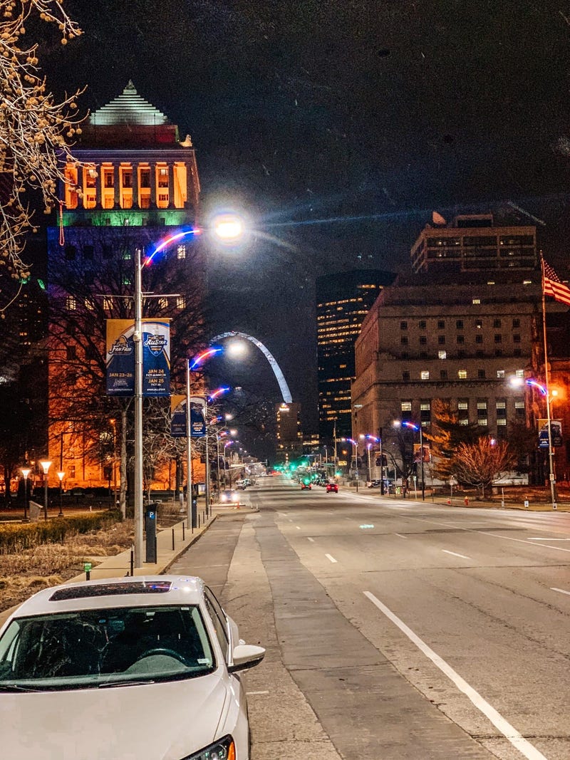 New downtown STL lights