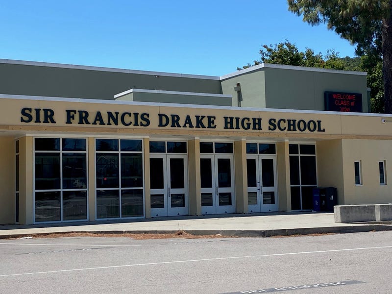 The outside of Sir Francis Drake High School in Marin.