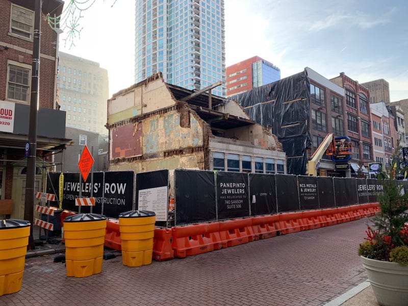 Demolition at Jeweler's Row.