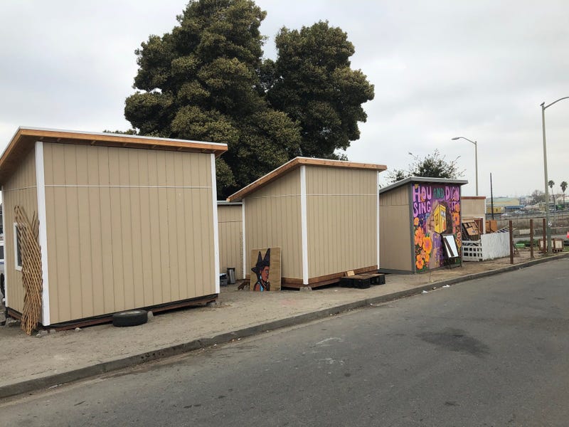 A cluster of sheds were built for people who are homeless by volunteers who undertook the charitable project in Oakland's Vantage Point Park without seeking official approval.