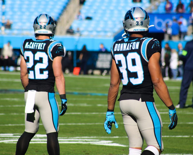 Panthers RBs CMC and Reggie Bonnafon 