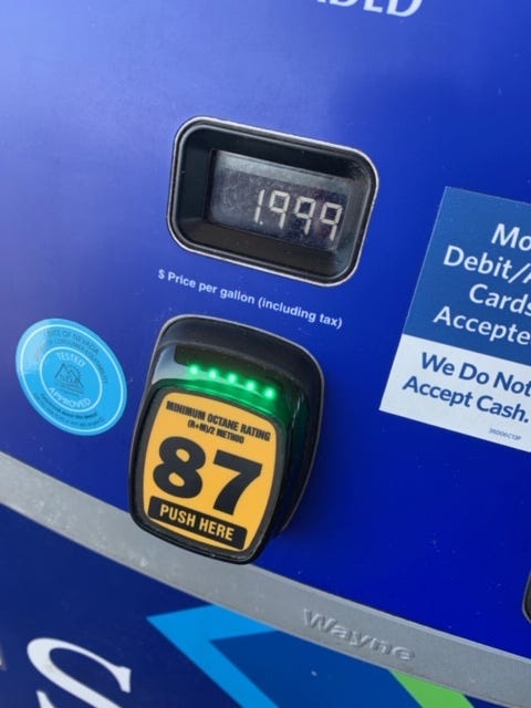 Shot a a gas pump