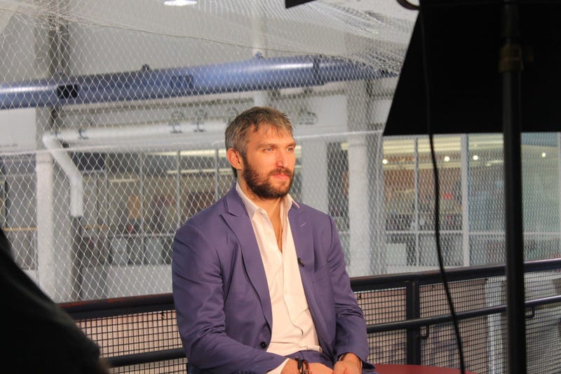 Grant and Danny talk Caps at the annual Media Luncheon at MedStar Iceplex