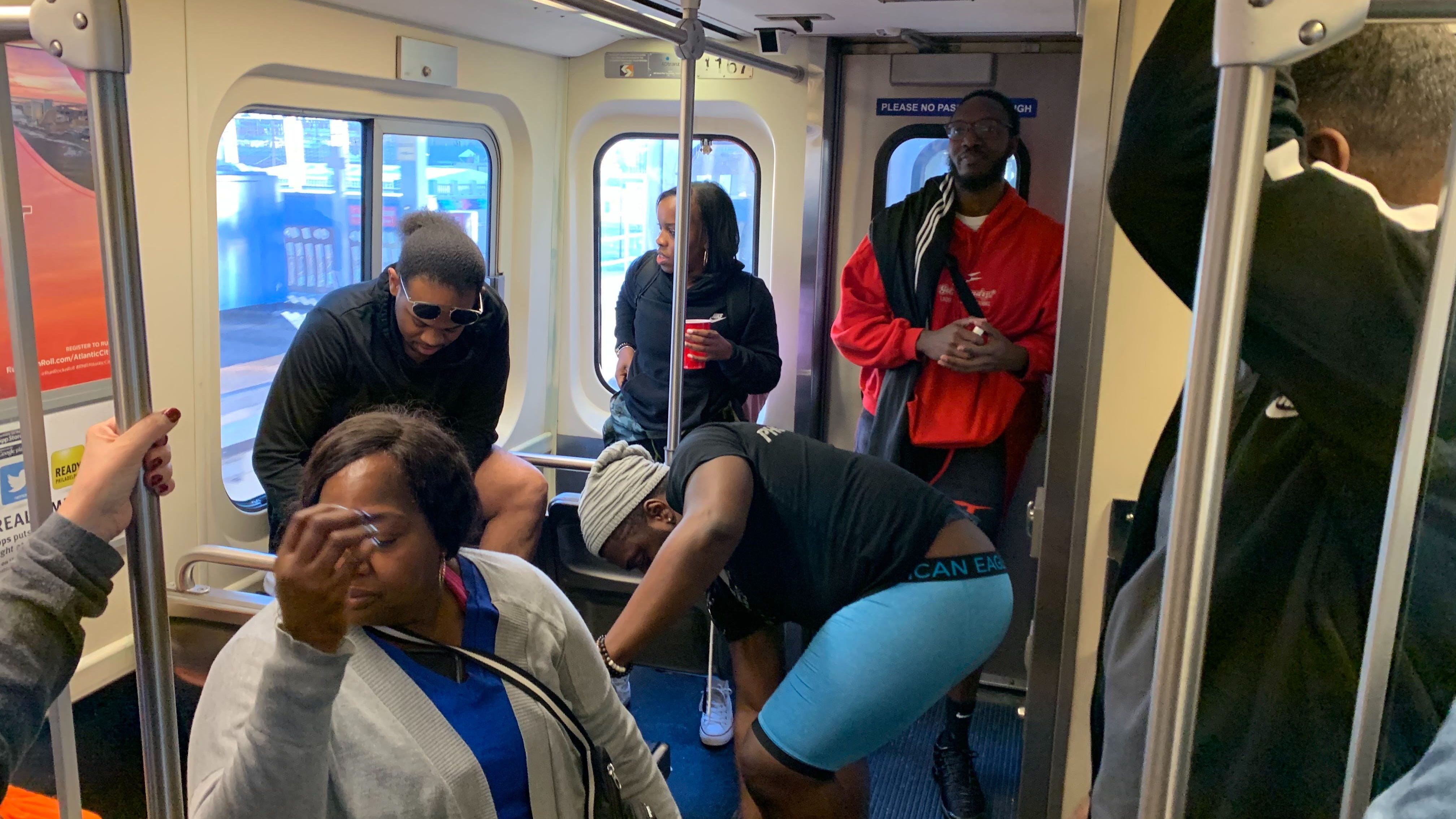 Subway riders go without pants to help the homeless and those with disabilities