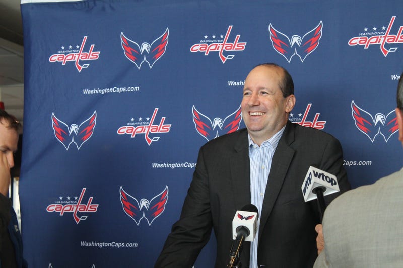 Grant and Danny talk Caps at the annual Media Luncheon at MedStar Iceplex