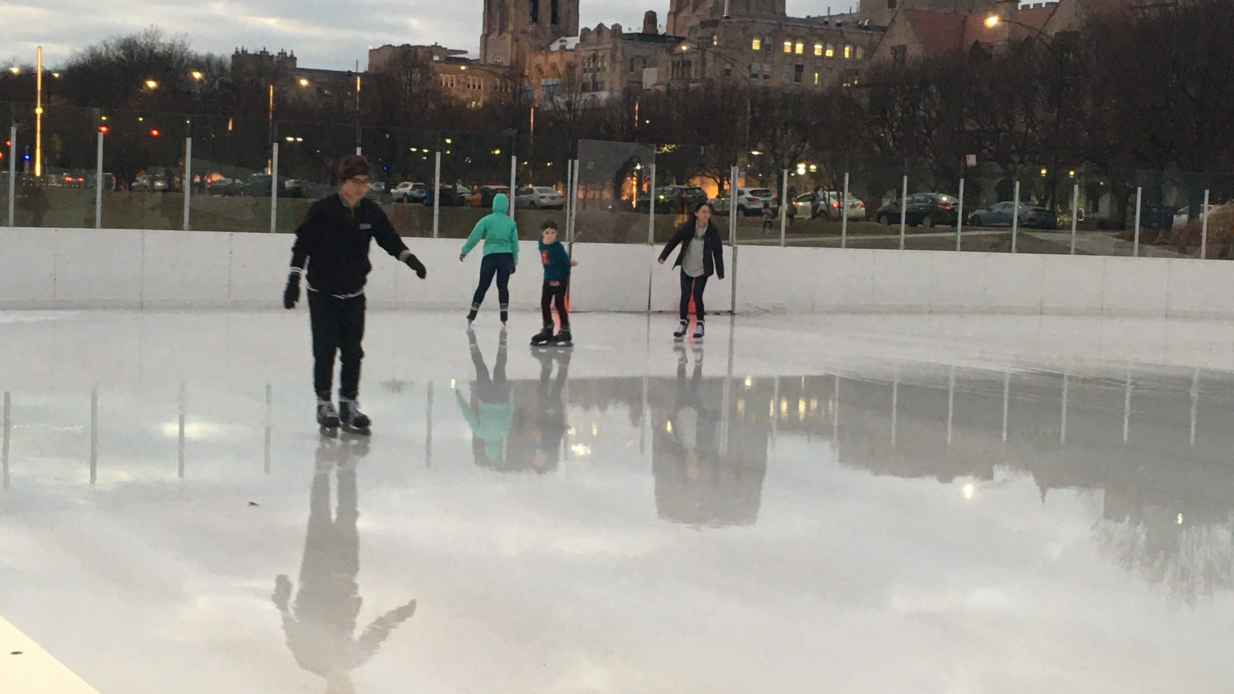 On Unseasonably Warm Day, Ice-Skating Becomes Watered Down