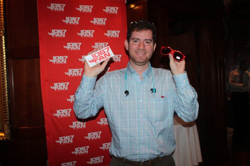 Chad Dukes vs. The World with the 106.7 The Fan Street Team at Washington Capitals Pregame Broadcast at Clydes of Gallery Place