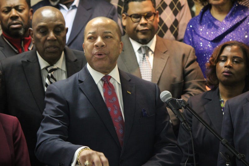 Press Conference regarding the Fulton County Commission stopping federal funding in South Fulton-9