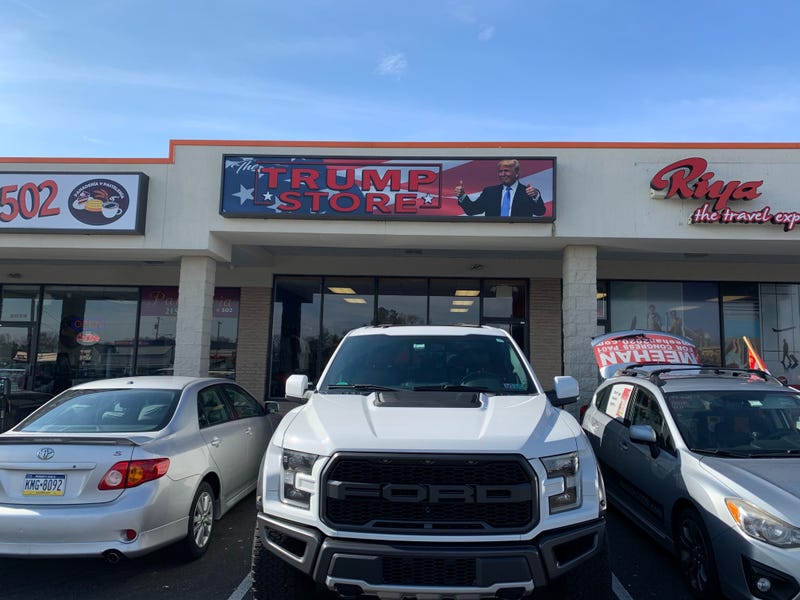 A Donald Trump-themed store in Bucks County is grabbing a lot of attention — and customers — as it sells gear with a focus on the 45th president.
