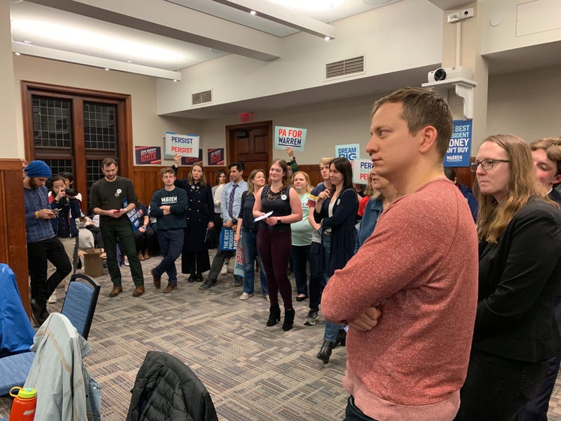2020 Iowa Caucus satellite location at Houston Hall on Penn’s campus