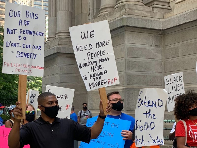 Unemployment protest at City Hall