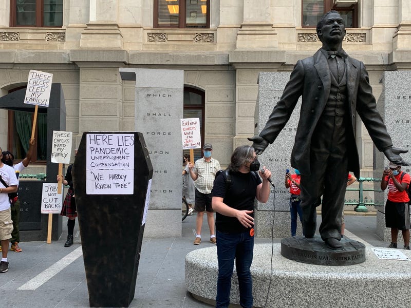 Pandemic unemployment compensation rally 