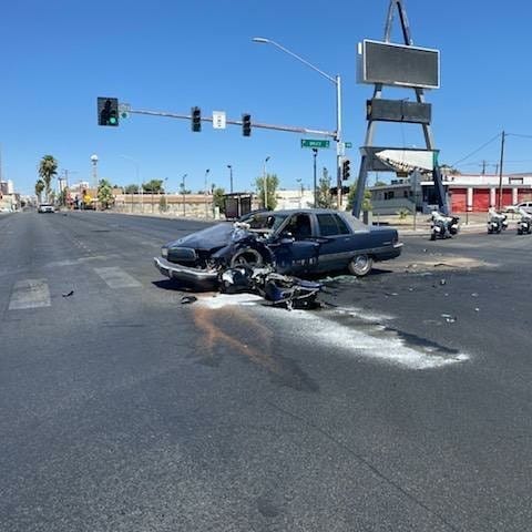 Scene of a fatal crash involving a motorcycle for 7-9-20