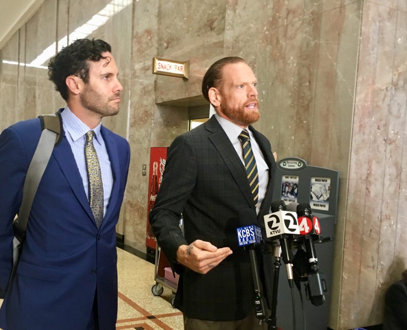 Curtis Briggs, right) and Tyler Smith are co-counsel for Ghost Ship defendant Max Harris.