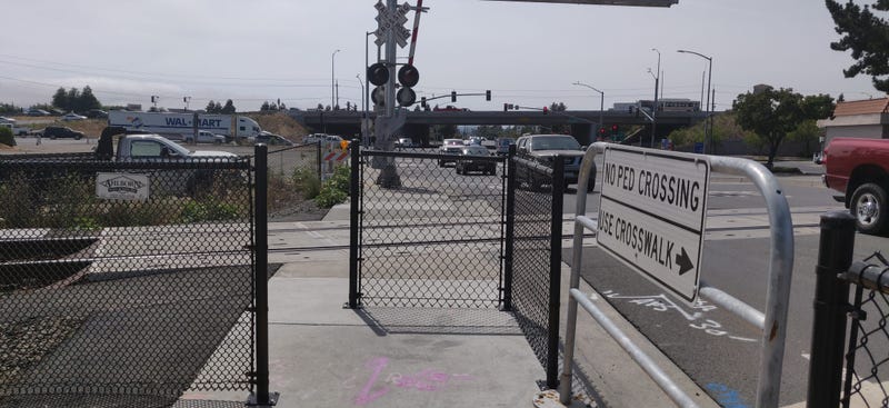 A so-called zip gate has been installed at a SMART train crossing in Rohnert Park near where a pedestrian and cyclist were fatally struck by trains in June 2019.