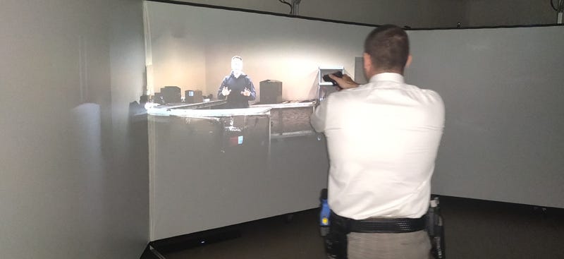 Marin County Sheriff's Department officers have used virtual reality to train for real-life interactions. 
