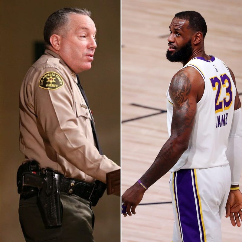 Sheriff Alex Villanueva and LeBron James