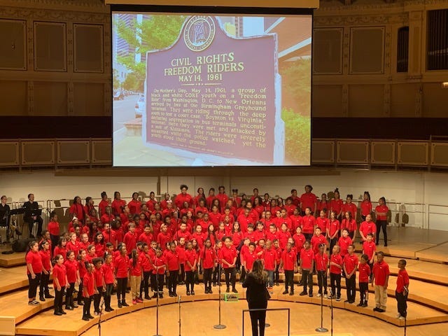 Thousands of young singers celebrated Black History Month on Monday at the Chicago Symphony Center.