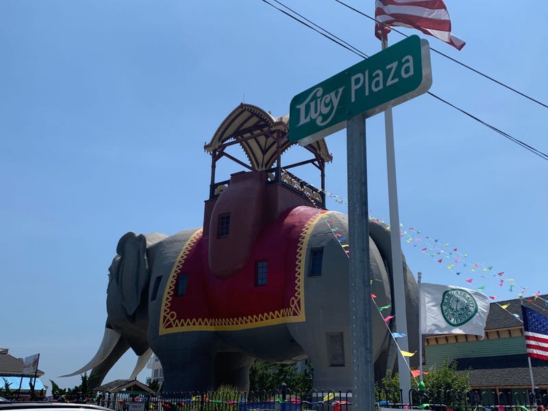 Margate's iconic Lucy the Elephant now resides on Lucy Plaza, as the city has renamed the south beach block of Decatur Avenue in her honor.