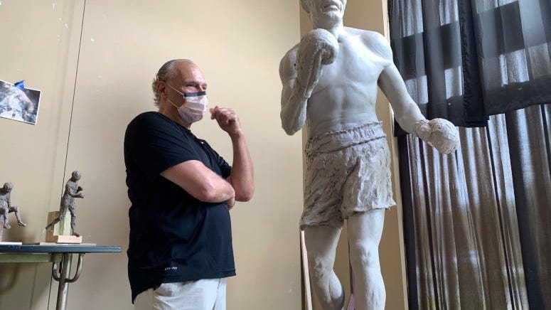 In South Jersey, statue of Jersey Joe Walcott takes shape