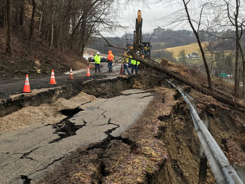 Landslide on Clara Drive