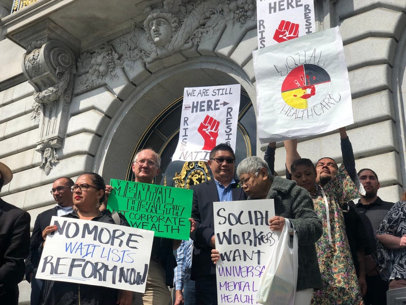 A rally calling for universal psychiatric care in San Francisco was held with the support of Supervisors Hillary Ronen and Matt Haney and Assemblymember Phil Ting on May 28, 2019. 