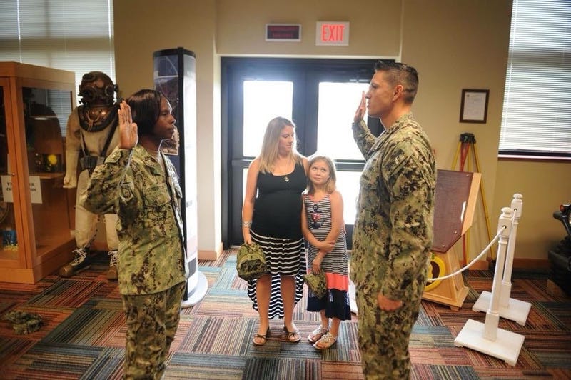 LaKeeva Gunderson promotes a junior officer