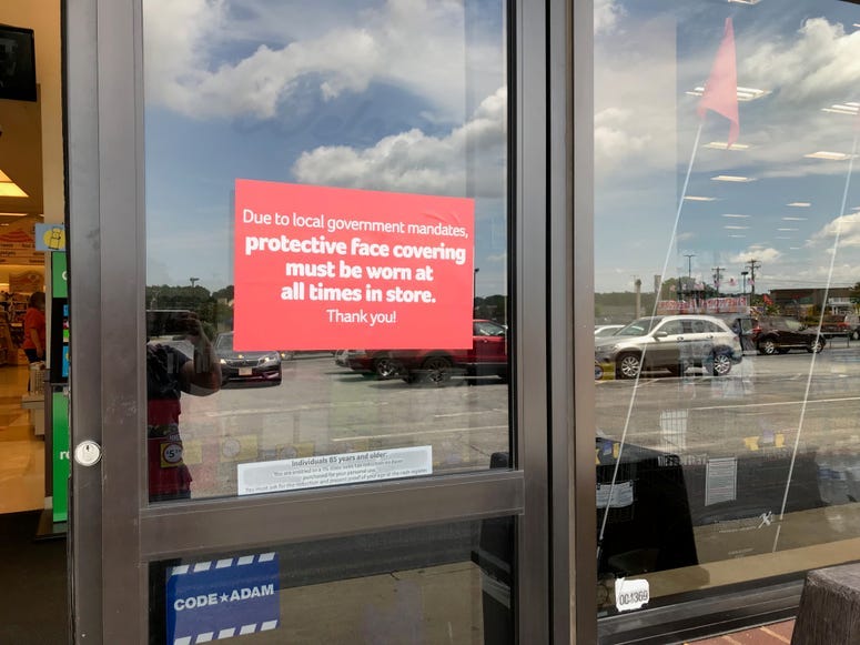 Mask Requirement Sign at Local Bi-Lo - Emily Gill