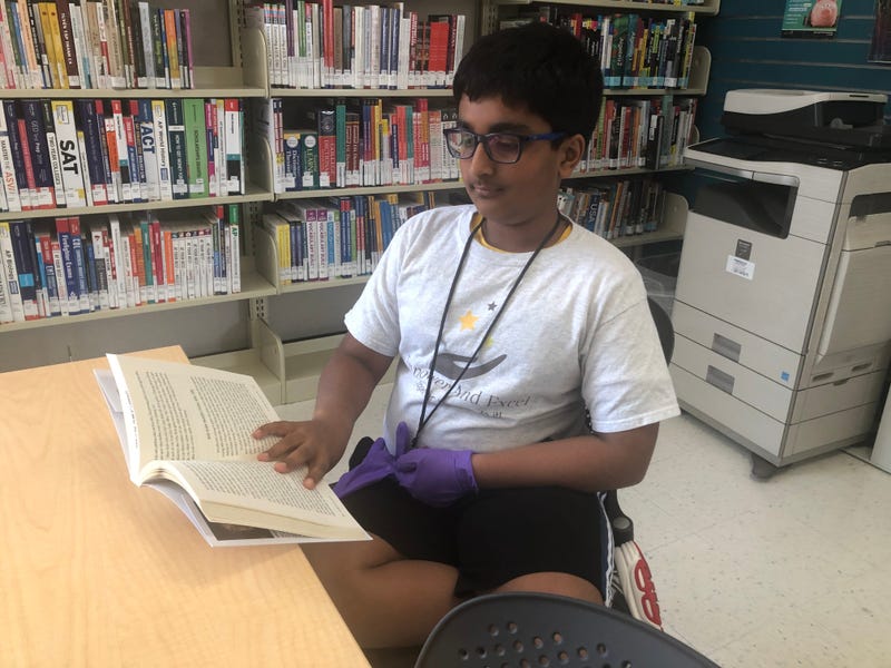 A new library branch opened in the Mt. Pleasant neighborhood of San Jose. Suraj, 11, was one of the first visitors.